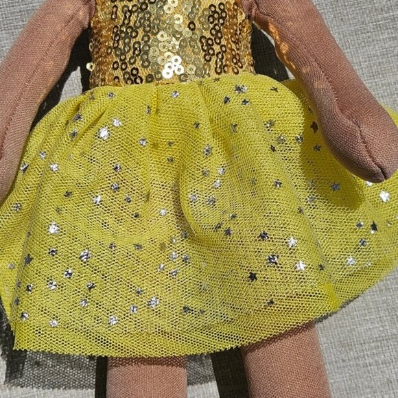 Linzey Adorable 15" Yellow Ballerina Doll Plush Very Clean - Picture 5 of 6